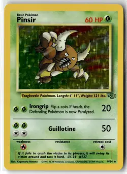 Pinsir ⭐ 9/64 Holo Rare Jungle 1999 Pokemon Unlimited NM/LP - Image 1