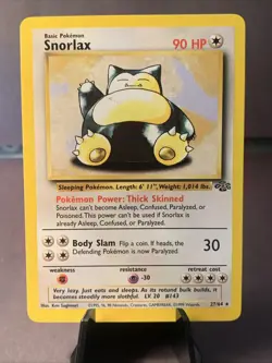 Pokemon TCG Snorlax #27/64 Non Holo Rare Jungle Set WOTC VTG 1999 NM - Image 1