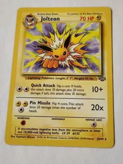 1999 Pokemon TCG Jolteon Jungle 20/64 Regular non holo Rare - LP - Image 1