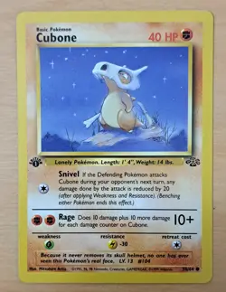 CUBONE 1ST EDITION 50/64 Jungle Pokemon Card English NM/NEAR MINT - Image 2