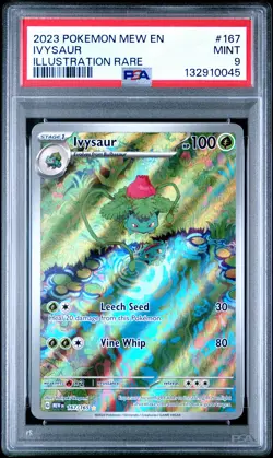 2023 POKEMON MEW EN-151 ILLUSTRATION RARE #167 IVYSAUR PSA 9 - Image 1