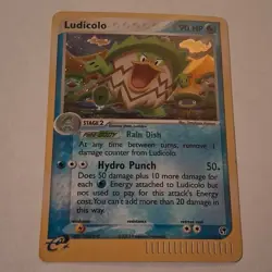Pokemon Ludicolo EX Sandstorm 7/100 Holo Rare 90HP English 2003 TCG Card - Image 1