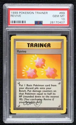 Revive Pokemon Base Set PSA 10 GEM MT 1999 - Image 1