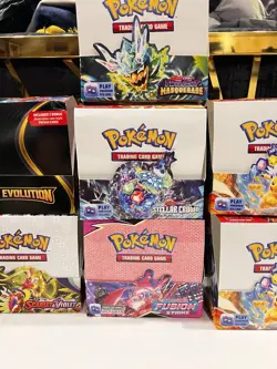 Pokemon TCG FUSION SURGING MEGA TWI Booster Box Display - Empty LOT OF 7 Boxes - Image 2