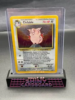 Clefable Holo 01/64 Jungle *NO SYMBOL* Error Pokemon Vintage WOTC - Image 1