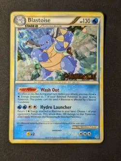 Pokemon TCG Blastoise 13/95 Prereleased Stamped Holo NM- - Image 1