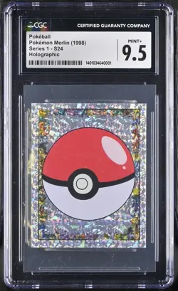 Pokemon Merlin Pokeball (1998) Series 1 S24 CGC 9.5 - Image 1
