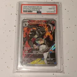 PSA 10 Team Rocket's Houndoom 191/182 Destined Rivals Holo Pokemon TCG 2025 - Image 1