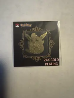 24k Gold Plated Pokemon Wigglytuff Sticker Pack Fresh - Image 1