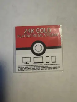 24k Gold Plated Pokemon Wigglytuff Sticker Pack Fresh - Image 2
