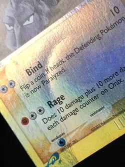 Pokemon TCG Onix 71/100 EX Sandstorm Reverse Holo HP/DAMAGED - Image 2