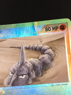 Pokemon TCG Onix 71/100 EX Sandstorm Reverse Holo HP/DAMAGED - Image 3