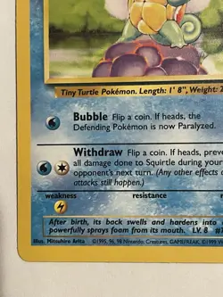 Pokemon TCG Squirtle Base Set 63/102 Common - Image 5