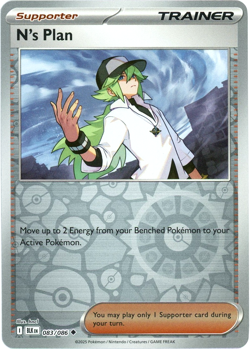 N's Plan (Reverse Holo) - 083/086 - Black Bolt - NM/M - Pokemon - English - Image 1
