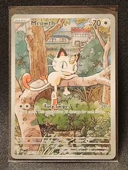 2025 Pokemon Mega Evolutions ME2 Phantasmal Flames Meowth 106/094 IR NM - Image 1