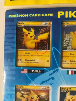 2010 POKEMON PIKACHU WORLD COLLECTION JAPANESE PROMO (BLUE) SEALED 7/9 SWIRLS! - Image 3