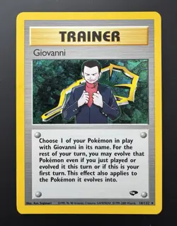 Giovanni 18/132 Gym Challenge Unlimited Holo- MP- Pokemon TCG - Image 1