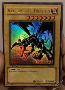 Yugioh Vintage 2003 Red Eyes B. Dragon SDJ-001 Ultra Rare 1st Ed NM - Image 1
