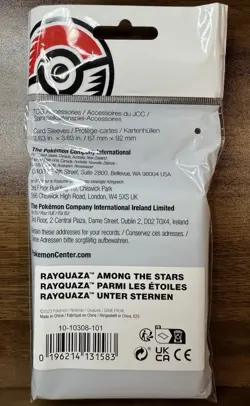 Pokemon Center Rayquaza - Among The Stars - 1 Set of 65 Card Sleeves - BRAND NEW - Image 2