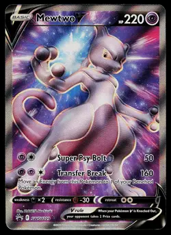 Pokemon Card - Mewtwo V Black Star Promo SWSH229 Holo - Image 1
