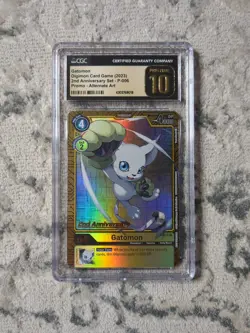 2023 DIGIMON CARD GAME 2ND ANV SET - PROMO - ALT ART GATOMON CGC 10 PRISTINE - Image 1