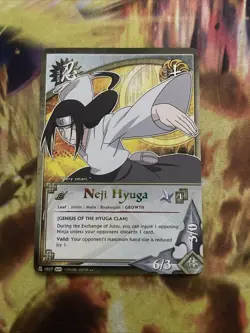 Naruto TCG Trading Card Game NEJI HYUGA 1037 Rare (2002) 1st Edition - Image 1