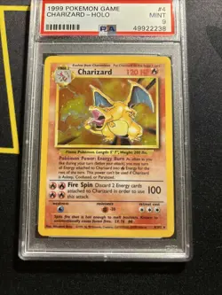 PSA 9 Charizard 4/102 Base Set -Graded Vintage Rare Holo Pokemon Card- Base Set - Image 2