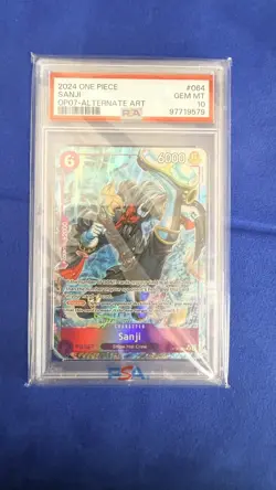 One Piece Card Sanji Alt Art OP07-064 500 Years in the Future PSA 10 - Image 3