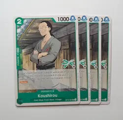 4 x Koushirou OP12-027 LD01 Learn Together Stamp #26 One Piece TCG Card Game NM - Image 1