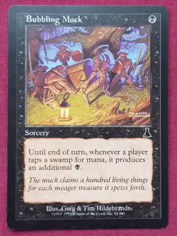 Magic The Gathering URZA'S DESTINY BUBBLING MUCK black card MTG - Image 1