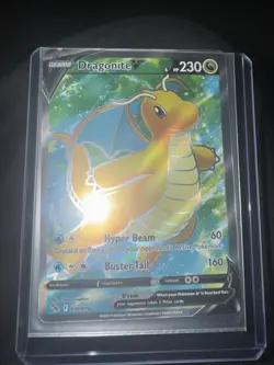 Pokemon TCG Dragonite v Full Art Holo Ultra Rare Card 076/078 - Image 1