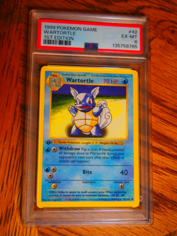 Pokemon 1999 1st Edition Shadowless Base Wartortle uncommon card, PSA 6 - Image 1