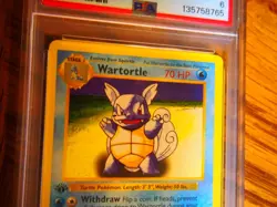 Pokemon 1999 1st Edition Shadowless Base Wartortle uncommon card, PSA 6 - Image 2