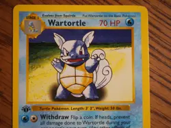 Pokemon 1999 1st Edition Shadowless Base Wartortle uncommon card, PSA 6 - Image 5