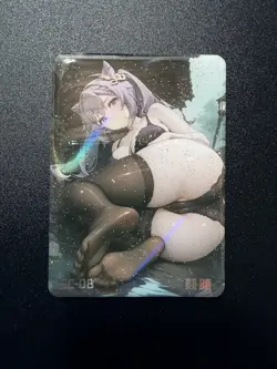 Keqing Acrylic Card Beautiful Delicate Moan SC Genshin Goddess Story Waifu - Image 1