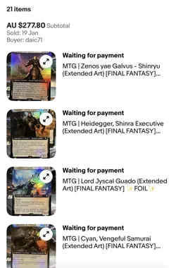 MTG | 21 Extended ✨FOIL✨Final Fantasy Cards As Depicted Private Sale - Image 1