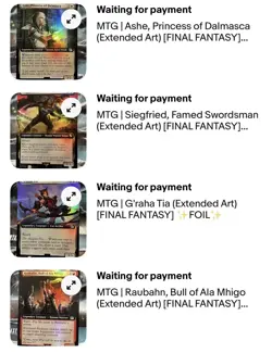 MTG | 21 Extended ✨FOIL✨Final Fantasy Cards As Depicted Private Sale - Image 3