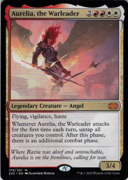 MTG Aurelia, the Warleader (179) | NM | Double Masters 2022 {2X2} - Image 1