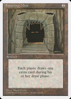 4th Edition MTG 1 Howling Mine Magic - Image 1