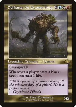 MTG Sol'kanar the Swamp King (368/520) Dominaria Remastered LP - Image 1