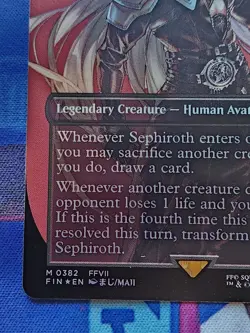 MTG Final Fantasy - Sephiroth, Fabled SOLDIER / One-Winged Angel Borderless FOIL - Image 5