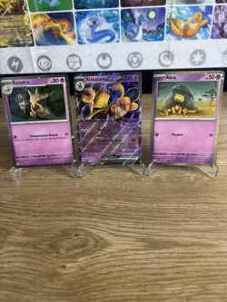 Pokemon 151 Alakazam ex Collection Box 3 Card Promo Set NM - Image 1