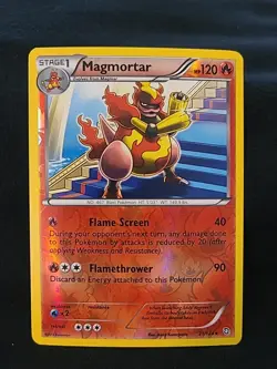 Pokemon TCG Magmortar 21/124 B&W Dragons Exalted Reverse Holo Rare - Image 1