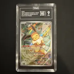 Pokemon Black Star Promo Pokemon Center PC Eevee #173 TAG 9 - Image 1