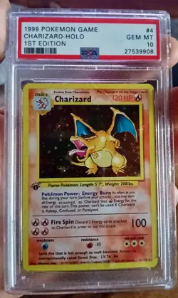 Pokemon TCG Charizard Base Set 4/102 Holo Unlimited Holo Rare - Image 1