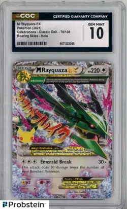2021 Pokemon Classic Coll #76/108 M Rayquaza Ex Roaring Skies Holo CGC 10 - Image 1