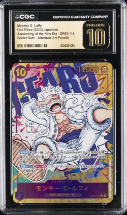 2023 ONE PIECE AWAKENING OF THE NEW ERA JPN MONKEY D. LUFFY CGC 10 PERFECT - Image 1
