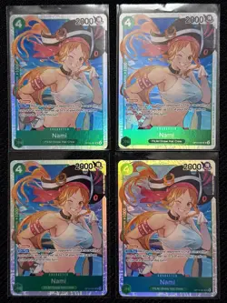 4x Nami OP14-031 SR The Azure Sea's Seven Foil NM English Playset One piece OP14 - Image 1