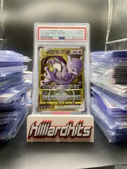 2022 Pokemon Go Mewtwo VSTAR 086/078 Gold Secret Full Art Rare PSA 9 MINT Card - Image 1