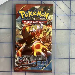 Pokemon XY Primal Clash Groudon Sealed Booster Pack 10 Cards 820650109485 - Image 1